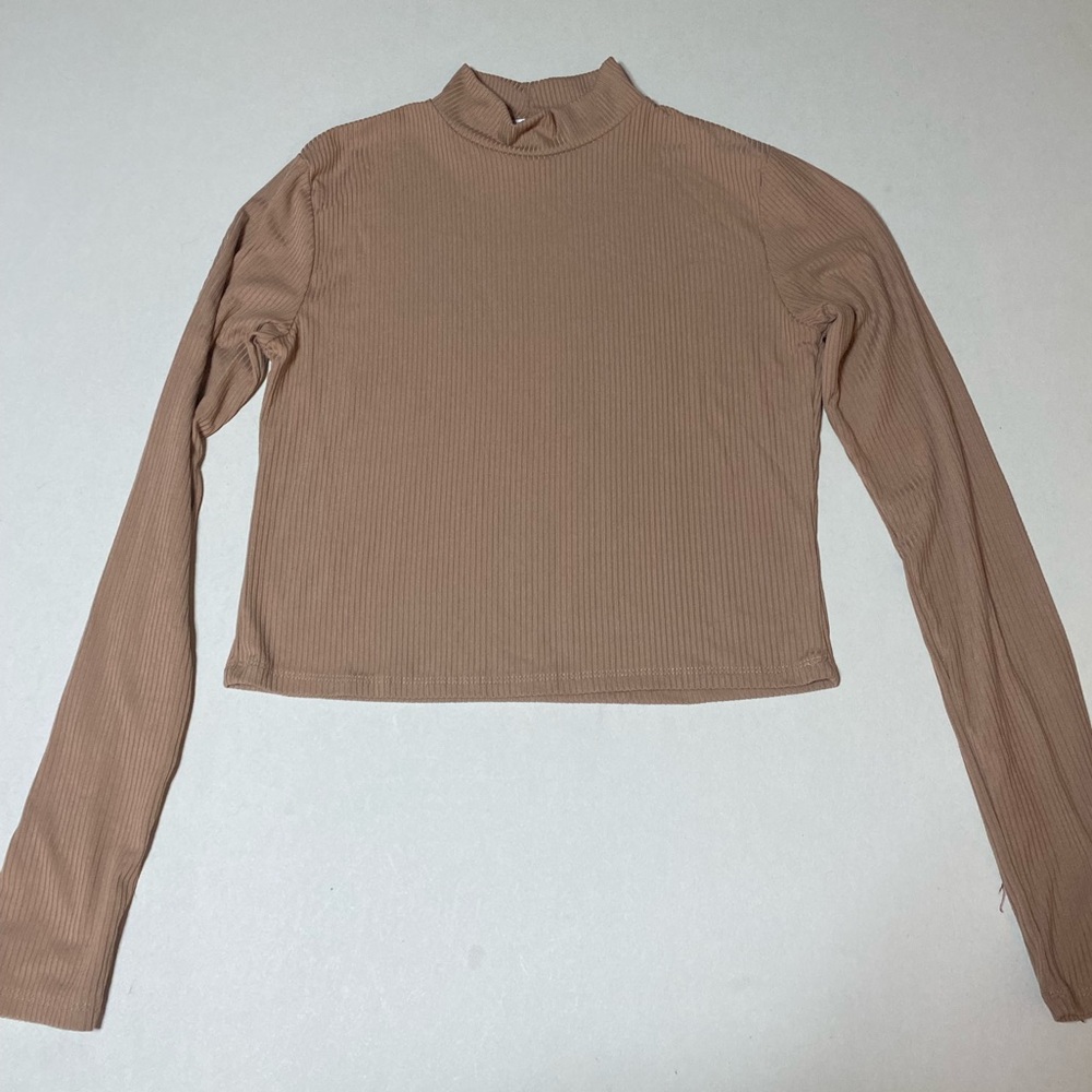 Elegant Women's Long Sleeve Top in Tan